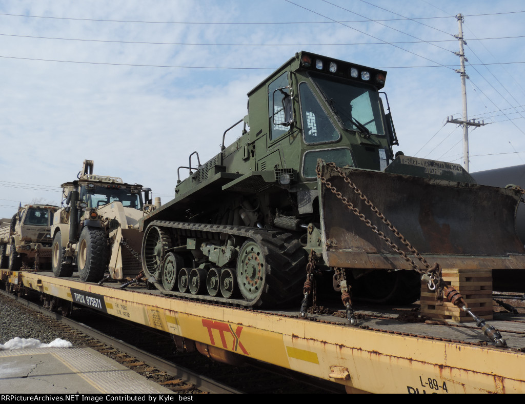 green military bulldozer 